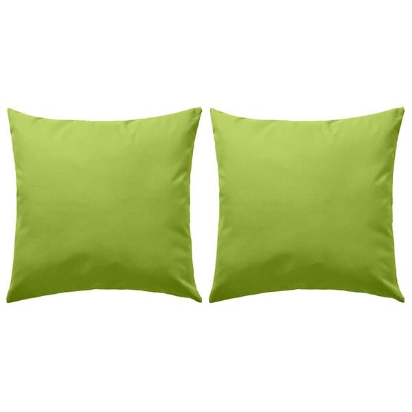 vidaXL Oreiller d'ext&eacute;rieur 2 pcs 45 x 45 cm Vert pomme