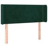 vidaXL T&ecirc;te de lit avec oreilles Vert fonc&eacute; 83x16x78/88 cm Velours