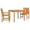 vidaXL Ensemble de salle &agrave; manger pour jardin 3 pc Marron