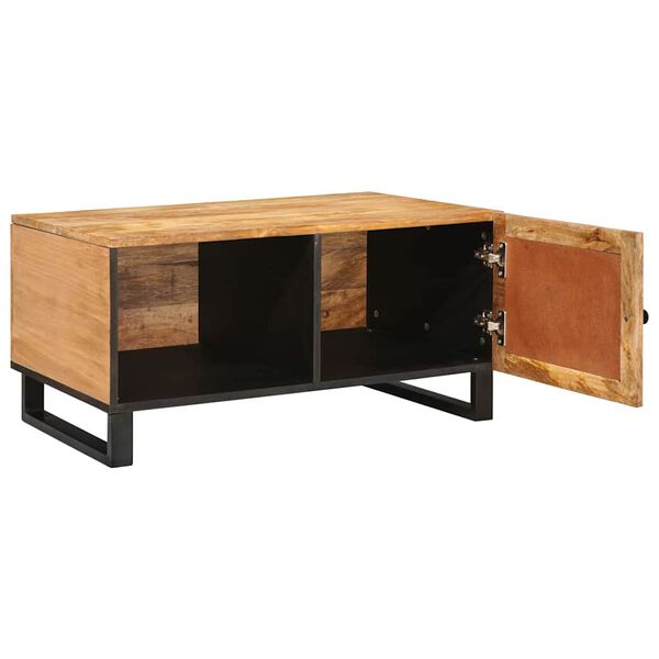 vidaXL Table basse Naturel 80 x 50 x 40 cm Bois de mangue massif