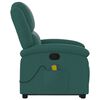 vidaXL Fauteuil inclinable de massage Vert fonc&eacute; Tissu