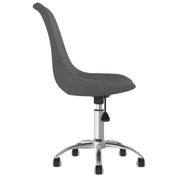 vidaXL Chaise pivotante de bureau Gris fonc&eacute; Tissu