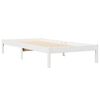 vidaXL Lit bibliothèque sans matelas blanc 90x200cm bois de pin massif