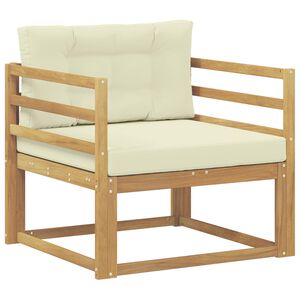 vidaXL Sofa de milieu ext&eacute;rieur Polyester Blanc