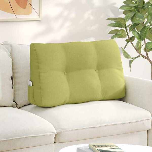 vidaXL Coussin de Dos Vert clair 80 x 24 x 50 cm tissu