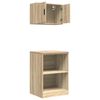 vidaXL Armoires de garage 2 pcs chêne sonoma bois d'ingénierie