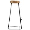 vidaXL Tabourets de bar Gavin lot de 2 bois de manguier massif