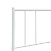 vidaXL T&ecirc;te de lit de remplacement m&eacute;tal blanc 90 cm