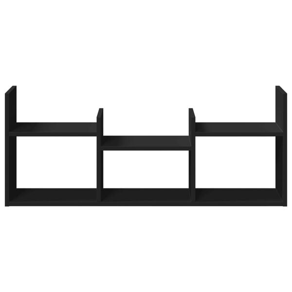 vidaXL Armoire murale 100x18x40 cm noir bois d'ingénierie