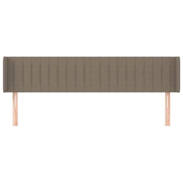 vidaXL T&ecirc;te de lit avec oreilles Taupe 183x16x78/88 cm Tissu