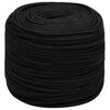 vidaXL Corde de travail Noir 8 mm 50 m Polyester