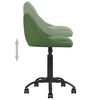 vidaXL Chaise de salle &agrave; manger Vert fonc&eacute; Velours
