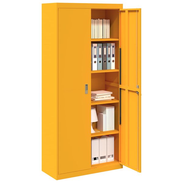 vidaXL Armoire de rangement 2 pcs Jaune moutarde 90 x 40 x 200 cm