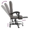 vidaXL Fauteuil inclinable de bureau Taupe Tissu
