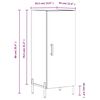 vidaXL Buffet Chêne marron 34,5x34x90 cm Bois d'ingénierie