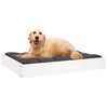 vidaXL Lit pour chien Blanc 71,5x54x9 cm Bois de pin solide