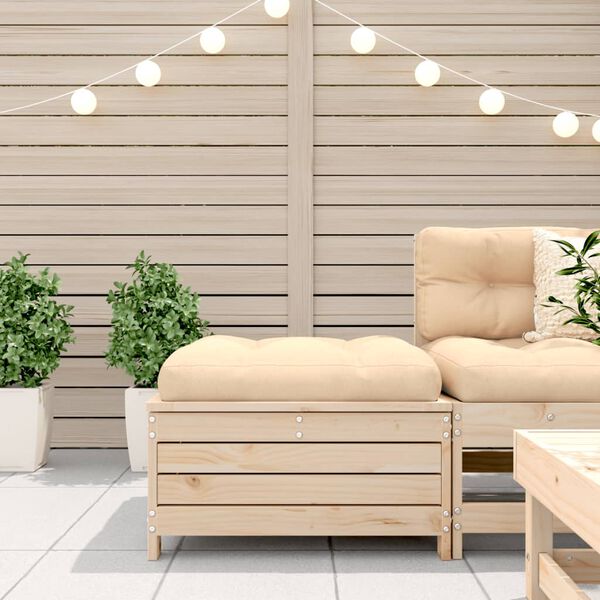 vidaXL Repose-pied de jardin 62x63,5x32 cm bois de pin massif