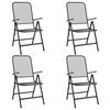 vidaXL Chaises pliantes, lot de 4, en maille m&eacute;tallique d&eacute;ploy&eacute;e anthracite