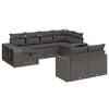 vidaXL Salon de jardin 10 pcs avec coussins noir r&eacute;sine tress&eacute;e