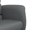 vidaXL Fauteuil inclinable avec repose-pied gris similicuir