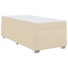 vidaXL Cadre de lit avec matelas Cr&egrave;me 90 x 190 cm tissu