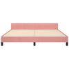 vidaXL Cadre de lit sans matelas rose 160x200 cm velours