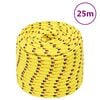 vidaXL Corde de bateau Jaune 12 mm 25 m Polypropyl&egrave;ne