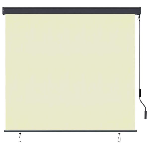 vidaXL Store Roulant Extérieur Rayé Réglable Crème 180 x 250 cm tissu