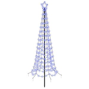 vidaXL Sapin de No&euml;l LED en spirale avec piquet EKENAS 180 cm 220 LED
