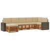 vidaXL Ensemble de canap&eacute;s d'ext&eacute;rieur 7 pc Naturel et Beige