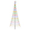 vidaXL Arbre de No&euml;l LED 250 cm 290 LED Multicolore Fer Noir