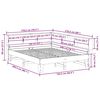 vidaXL Lit bibliothèque sans matelas 160x200 cm bois massif de pin