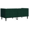 vidaXL Canapé Chesterfield avec traversins 2 places vert foncé velours