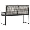vidaXL Banc ext&eacute;rieur Noir et blanc cr&egrave;me 118 x 55 x 82 cm