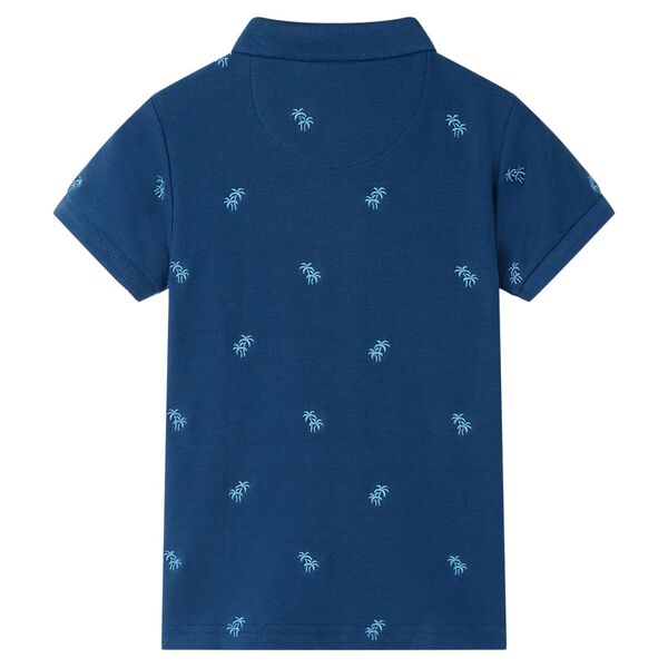 Polo pour enfants bleu fonc&eacute; 116