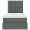 vidaXL Lit avec rangement et matelas Gris fonc&eacute; 90 x 200 cm Polyester