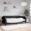 vidaXL Lit de jour avec matelas noir 90x190 cm tissu