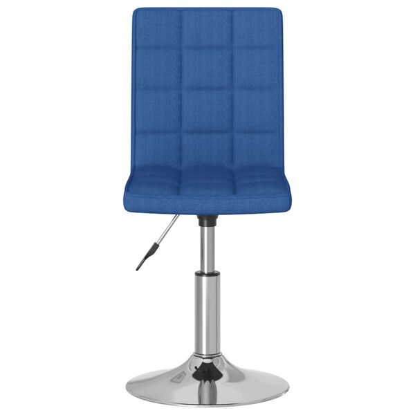 vidaXL Chaises pivotantes &agrave; manger lot de 4 bleu tissu