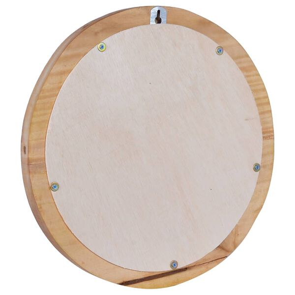 vidaXL Miroir mural 40 cm Teck Rond