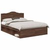 vidaXL Cadre de lit Ch&ecirc;ne brun 140 x 200 cm Pin massif