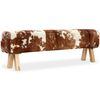 vidaXL Banc Cuir v&eacute;ritable de ch&egrave;vre 160x28x50 cm