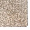 vidaXL Tapis de surface Carr&eacute; Naturel et Blanc 240 x 240 cm Jute