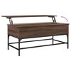 vidaXL Table basse chêne marron 100x50x45cm bois d'ingénierie et métal