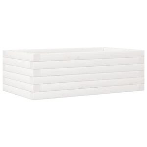 vidaXL Jardini&egrave;re blanc 70x40x23 cm bois de pin massif