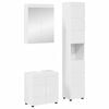 vidaXL Ensemble de mobilier de salle de bain TULUM 3 pc Blanc brillant