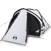 vidaXL Tente de camping 2 personnes blanc 320x140x120 cm taffetas 185T