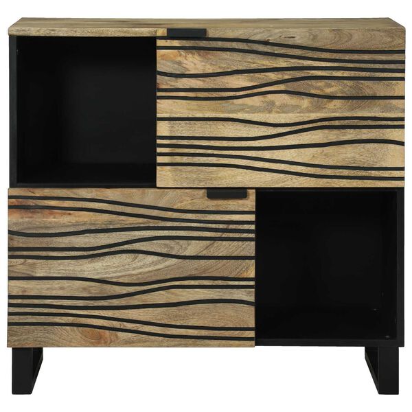 vidaXL Buffet Marron 80 x 33 x 75 cm bois de manguier massif