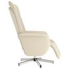 vidaXL Fauteuil inclinable avec repose-pieds cr&egrave;me similicuir