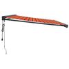 vidaXL Auvent r&eacute;tractable orange et marron 4x3 m tissu et aluminium