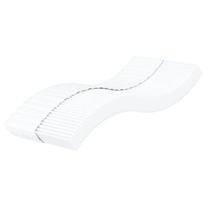 vidaXL Matelas en mousse blanc 90x220 cm duret&eacute; H2 H3